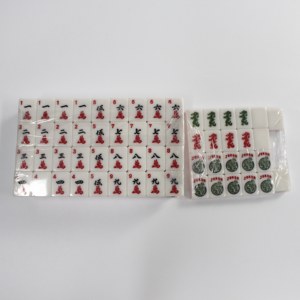 Premium Portable Melamine American <b>Mahjong</b> <b>Set</b> 152 Tiles Colorful Blue Green Pink Red Beige Durable & Eco-Friendly - Product Image 4