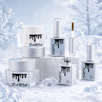 Prix d'usine, haute qualité, flacons carrés vides pour vernis à ongles, réutilisables, 15 ml, pots polygonaux en PS pour gel de construction