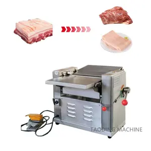 Machine trancheuse de peau de porc de qualité d'exportation trancheuse à viande en acier inoxydable coupe-viande petite machine de découpe de viande