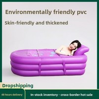 Baignoire sauna vapeur gonflable en PVC pliable pour usage domestique, baignoire individuelle pour adulte