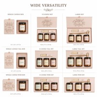 Boîte cadeau magnétique personnalisée en carton rigide avec insert floqué pour bougie en pot et collection de fagots