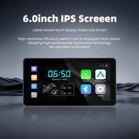 Navigation pour moto de 6 pouces, sans fil, CarPlay, Android Auto, avec TPMS, écran tactile étanche IP67, BT5.0, démontage rapide