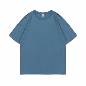 ออกแบบเสื้อยืดผู้ชายตามสั่ง คุณภาพสูง ผ้าฝ้ายเนื้อหนา ทรงโอเวอร์ไซส์ เสื้อยืดเปล่า วิธีการพิมพ์ซิลค์สกรีน - Product Image 2