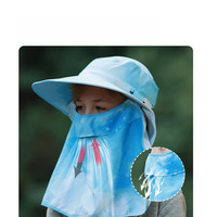Sombrero de Protección Solar Facial Completa Personalizable KKN para Niños, para Montañismo y Ciclismo, Antipolvo y Arena, con Sombreado Refrescante