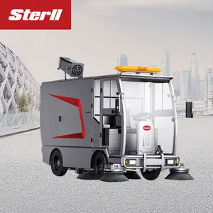 Outdoor Electric Driving Power Street Sweeper Scrubber Cleaning Machine Electric Floor Sweeper Cart