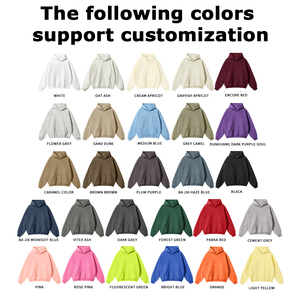 เสื้อฮู้ดดี้ผู้ชายไซส์ใหญ่ สีพื้น ผ้าฝ้ายเฟรนช์เทอร์รี่ สวมใส่สบายๆ สำหรับฤดูใบไม้ร่วง รับสั่งทำพิมพ์ลายตามต้องการ ขายส่งแบบ OEM - Product Image 3