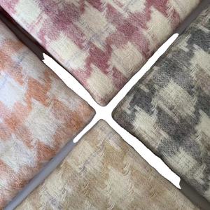 70% 羊毛 30% 涤纶 880g/<span class=keywords><strong>m</strong></span> 双面斜纹梭织羊毛千鸟格面料，适用于女式大衣、西装和夹克 - Product Image 1