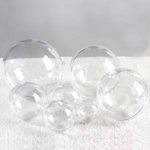 Boules de Noël en acrylique transparent, boules décoratives creuses en plastique à remplir pour les loisirs créatifs, fleurs préservées et décorations de fêtes - Product Image 4