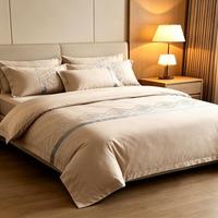 Offre Spéciale – Parure de Lit Portable en Polyester Bleu Personnalisable pour Lit Queen Size – Vente en Gros – Motifs Dessin Animé/À Rayures/Végétaux – Idéale pour la Maison, l'Hôtel et l'Hôpital