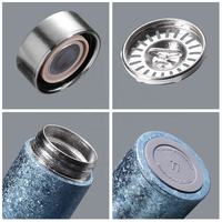 Bouteille isotherme en titane à double paroi avec infuseur à thé intégré, légère, 450 ml, en titane pur, mini-bouteille d'eau pour thé