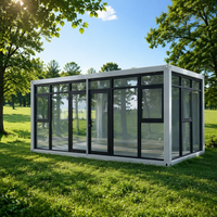 Structure Modulaire Préfabriquée en Acier pour Conteneur de Magasin et Salle d'Exposition avec Mur Rideau en Verre Durable