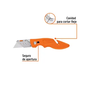 Coltello pieghevole BOX 6 con corpo in alluminio e acciaio inossidabile da 7 pollici, TRUPER - Product Image 2