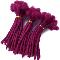 Yotchoi-Cabello Humano Remy brasileño hecho a mano, micromechones de rastas de 0,2 cm y 0,4 cm de ancho