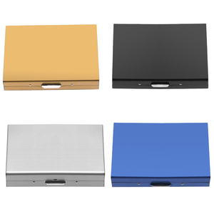 Portefeuilles porte-cartes RFID pour femmes et hommes, <span class=keywords><strong>protecteur</strong></span> mince <span class=keywords><strong>de</strong></span> 10 cartes <span class=keywords><strong>de</strong></span> crédit en acier inoxydable pour tenir la <span class=keywords><strong>carte</strong></span> <span class=keywords><strong>de</strong></span> débit ATM - Product Image 2