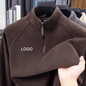 Giacca in Pile Polare da Uomo Personalizzata con Ricamo, Mezza Zip e Collo Alto, Felpa Invernale con Zip a Quarto - Product Image 2