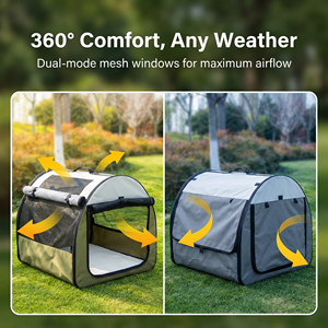 Dört Mevsim Evrensel Büyük Köpek ve Kedi Kafesi Araba Dış Mekan Yarı Kapalı Oxford Kumaş Çadır Kolay Kurulum Temizlenebilir - Product Image 3