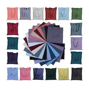 Sac en toile de coton recyclé réutilisable multicolore avec longue poignée, idéal pour le shopping, l'école, le travail, les voyages et la gym - Vente flash - Product Image 1