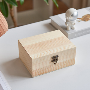 Factory wholesale square wooden storage <b>boxes</b>, <b>pine</b> gift packaging <b>boxes</b>, wooden commemorative medal <b>boxes</b> - Product Image 3