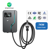 Cargador de Vehículos Eléctricos de Grado Comercial, 7kW, 16A, Tipo 2/Enchufe GB, CC, Certificado CE ISO, Nuevo, Controlado por RFID, para Edificios de Oficinas, WrightCharge S06, IP65