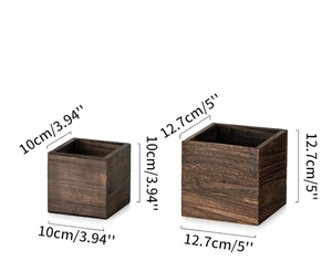 Boîte de Propagation Rustique en <span class=keywords><strong>Bois</strong></span> Verni, Ensemble de Jardinières Carrées d'<span class=keywords><strong>Extérieur</strong></span> pour <span class=keywords><strong>Fleurs</strong></span> - Product Image 3