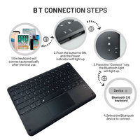 Keyboard Nirkabel BT 78-Tombol Slim Scissor Switch 12,9 inci dengan USB Type-C, Cocok untuk Tablet, Ponsel, dan TV