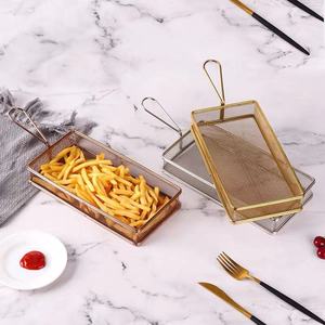 Cesta para aperitivos de acero inoxidable 304, contenedor de comida de Metal duradero, pollo frito, patatas fritas, té con leche, cocina, hoteles, restaurantes - Product Image 2