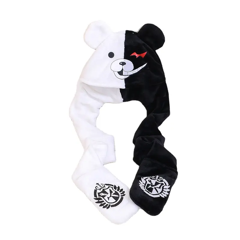 Baru Dangan Ronpa Super Danganronpa 2 Monokuma Topi Hitam & Putih Beruang Mewah Topi Hewan Musim Gugur Musim Dingin Hadiah Ulang Tahun untuk Anak-anak