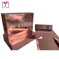 Boîte cosmétique rigide ENIOLA avec doublure en satin, logo estampé à chaud, forme rectangulaire, emballage haut de gamme
