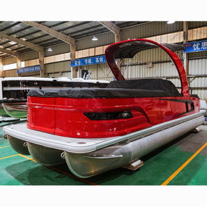 Luxus Tritoon RC-Yacht Glasfaser Aluminium Wakeboard-Boot Pontonboot zum Driften - Product Image 3