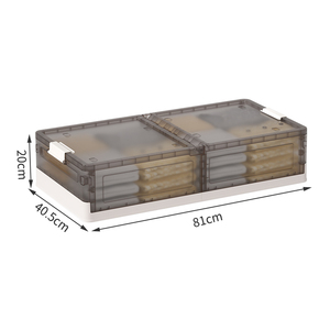 HAIXIN 6.89In 높은 플라스틱 침대 아래에 쌓을 수있는 뚜껑 옷장 정리 및 침실 의류 보관