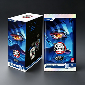 48 Cajas Versión Estadounidense Kayou Demon Slayer Card <span class=keywords><strong>Kimetsu</strong></span> <span class=keywords><strong>No</strong></span> <span class=keywords><strong>Yaiba</strong></span> Infinity Castle Movie Card 001SEA Anime Live Streaming Room Venta al por Mayor - Product Image 1