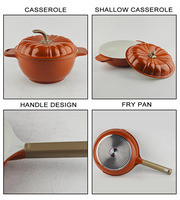 Ensemble de casseroles Premium Pumpkin Classic Home Medical Stone en aluminium moulé sous pression composite, antiadhésif, compatible four, durable