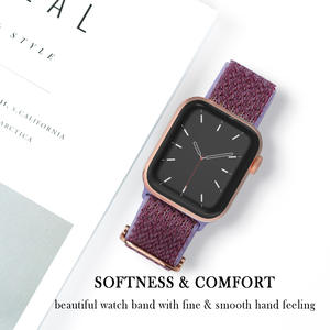 Correa de tela elástica para reloj iwatch ultra 8 7 6, diseño tejido, nailon - Product Image 6