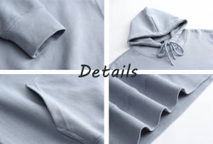 Sweat à capuche pour homme de qualité supérieure, en coton épais, coupe oversize, avec impression personnalisée de luxe, vente en gros - Product Image 2