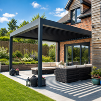Kit de pergola rétractable en aluminium de haute qualité sur mesure, installation facile, patio extérieur, bioclimatique, imperméable, protection solaire