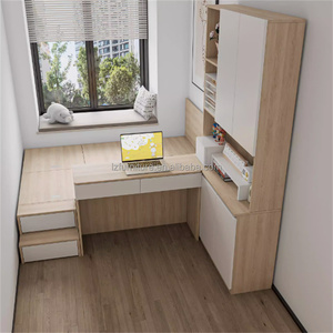 Factory Direce Wholesale Low Price Tatami Bedroom Furniture Sets Durable Wooden <b>Storage</b> Bed With Wardrobe for Apartments & Dorms - Product Image 3