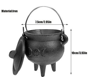 Caldero de Hierro Fundido de 3.5'' para Quemar Resinas, Incienso y Varillas de Incienso, Decoración de Halloween, Olla de Brujas - Product Image 2