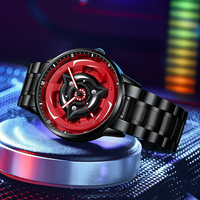 Envío Directo, Reloj de Pulsera de Acero Inoxidable de Alta Gama para Hombre, 42 mm, Moderno, con Puntero, Luz Nocturna Giratoria 3D, Modificado con Anime, Resistente al Agua