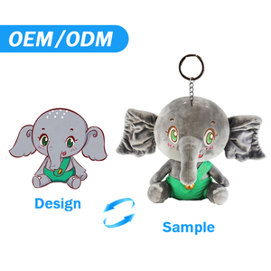 Porte-clés en peluche personnalisé, miniatures Ours, Lion, Chien, Cheval, Éléphant, Poulet, jouet animal en peluche de dessin animé, pour machine à griffes - Product Image 5