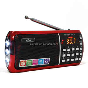 ลำโพงระบบเสียงไดอะแฟรมขนาดเล็กแบบ EL-715FM ไฟฉายแบบชาร์จไฟได้จอแสดงผล LED ดิจิตอลแบบ USB/TF เครื่องเล่น <span class=keywords><strong>MP3</strong></span>วิทยุ FM - Product Image 1