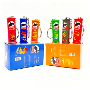 Llavero de resina <span class=keywords><strong>Pringles</strong></span>: Miniatura de lata de patatas fritas, colgante para bolso, juguete de comida novedoso, llavero para decoración de mochila - Product Image 5