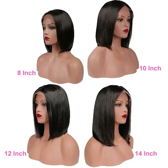 2021 New Arrival Summer Short BOB Wig Brazilian Virgin Human Hair Lace Front Wig,Silky Straight Lace Frontal BOB for black women