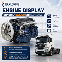 Camion tracteur diesel SHACMAN X3000 430HP 6x4 2025, cabine couchette robuste, pousseur avec pneus R21 pour l'exportation