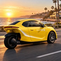 GT5 Tricycle Électrique à Propulsion Arrière, Batterie Lithium-Ion, Adapté aux Personnes Âgées, Carrosserie Fermée, Conforme aux Normes EEC/GCC