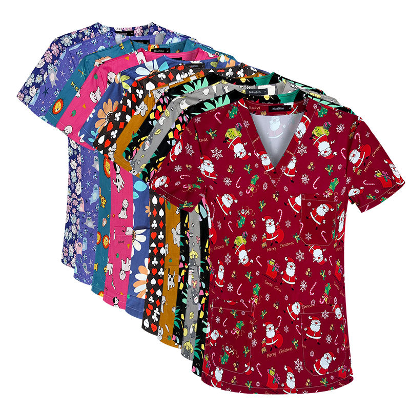 Nursing Plus Size Extra Long Scrub Tops Plus Size Women's Scrub