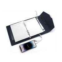 Bloc-notes rechargeable A5 avec charge sans fil, lampe de bureau, tableau d'écriture et porte-stylo, batterie externe 10000 mAh, carnet avec aimant