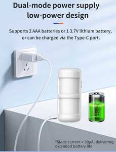 PGST Wifi/Zigbee 433MHz 무선 PIR 센서 이중 수동 적외선 모션 알람 감지기 애완동물의 오작동 방지 - Product Image 6