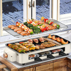 Grill électrique sans fumée en gros d'usine, barbecue portable d'extérieur <span class=keywords><strong>pour</strong></span> jardin et camping, four de cuisson détachable <span class=keywords><strong>pour</strong></span> <span class=keywords><strong>voiture</strong></span> et camping-car en acier inoxydable - Product Image 5