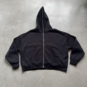 Hoodie Zipper dengan Cetakan DTG Gaya Hiu di Seluruh Bagian, Model Street Heavyweight - Product Image 4