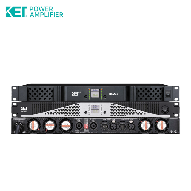 KET DG222 1U Audio Sound Equipment Equipment Power Amplifier 6000w 2 Channel Class-D Subwoofer Power Amplifier